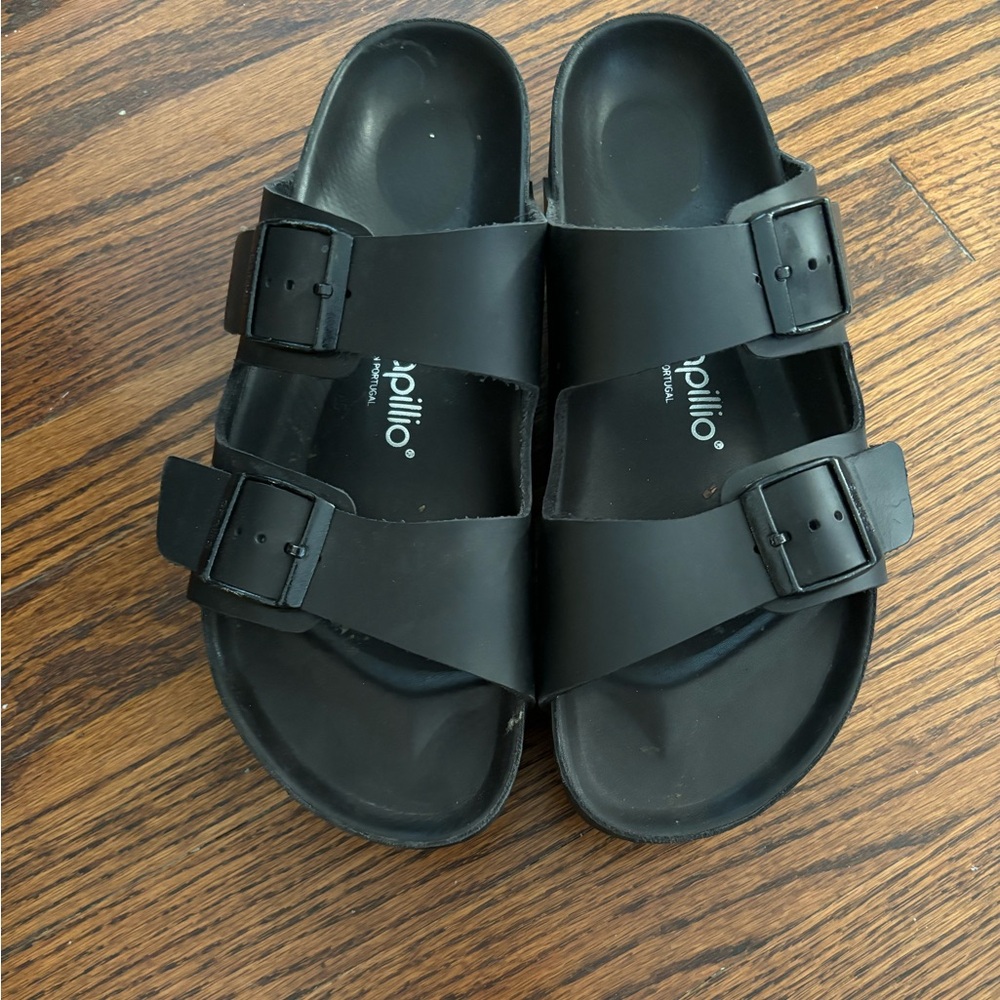 Birkenstock Papillio black leather sandal